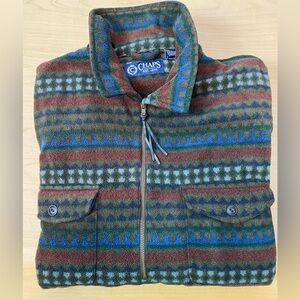 Chaps Striped quarter Zip-Up fleece